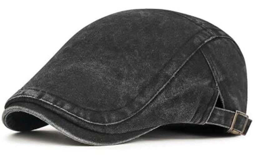 Lynmguober Vintage Newsboy Cap Flat Caps Ivy Irish for Men Women One Size Black