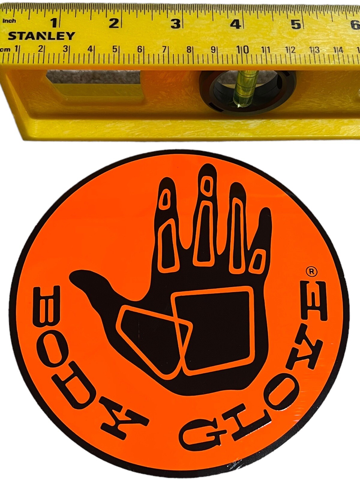 VTG 1980’s Body Glove Wetsuits STICKER-XL Neon Orange Surfing Beach Culture￼ USA