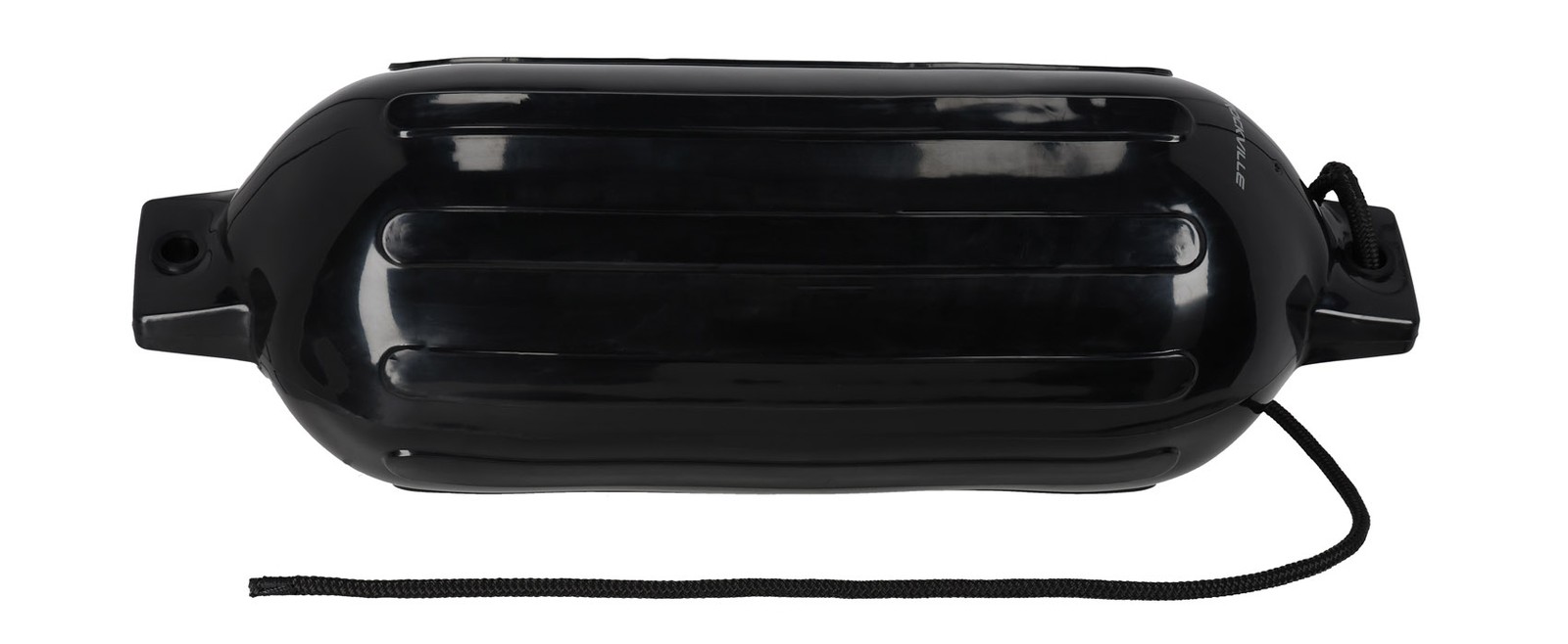 Rockville FEN210-BLACK Boat Fender Package 2 Bumpers 10″x30″, 2 Covers, 2 Lines