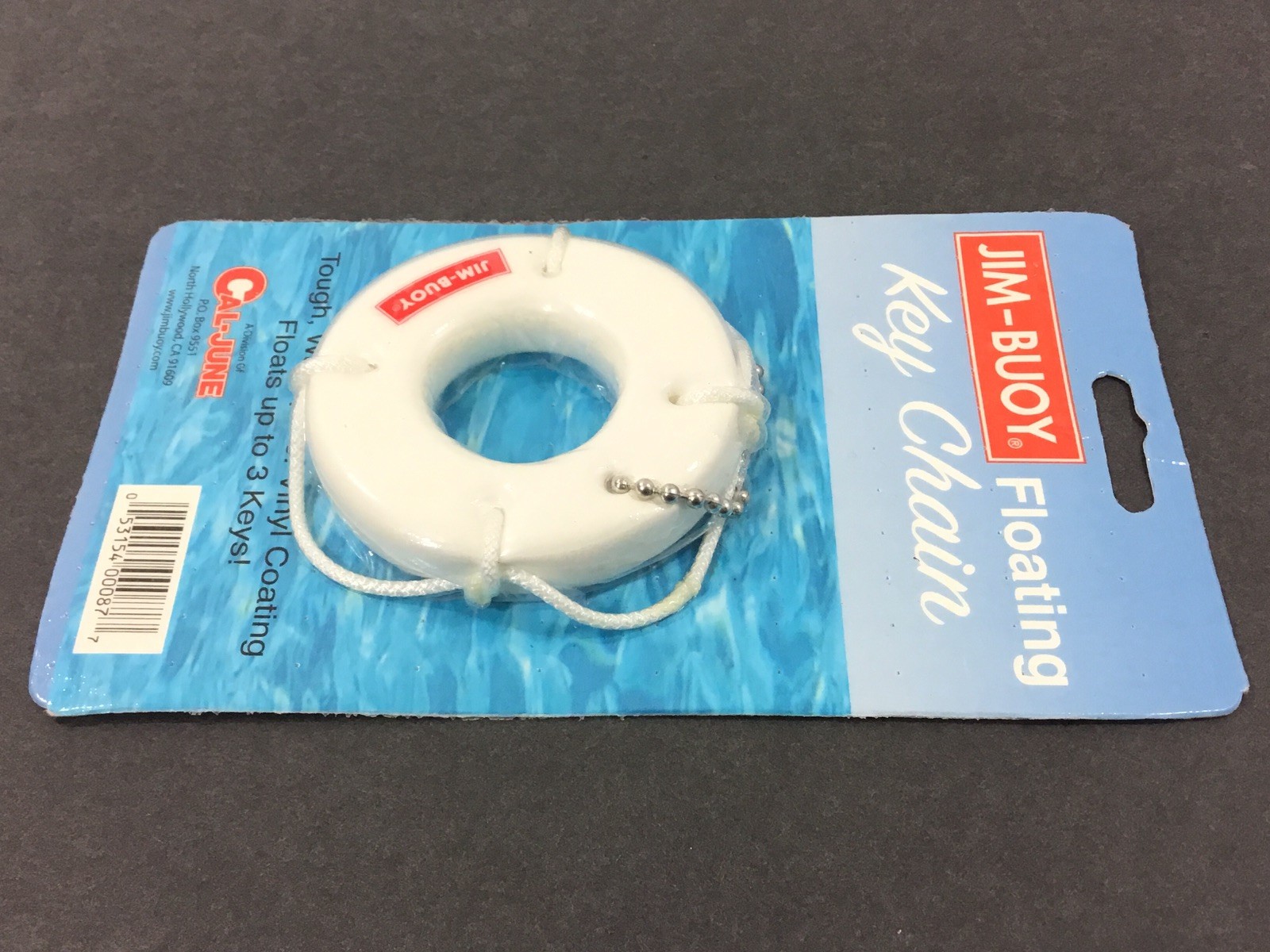 Jim Buoy Floating Life Ring Key Chain Up To 3 Keys – White