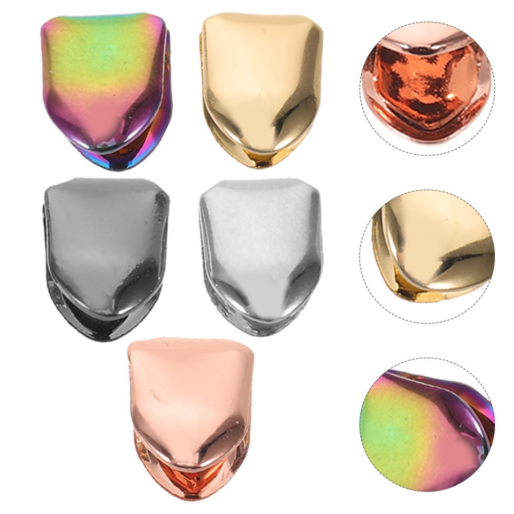 5 Pcs Teeth Accessories for Women Fake Tooth Cap Hip-hop Style Grill