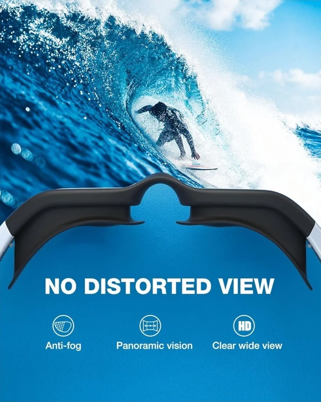 ZIONOR Swim Goggles, G1 Polarized Swimming Goggles Anti-Fog for Men Women