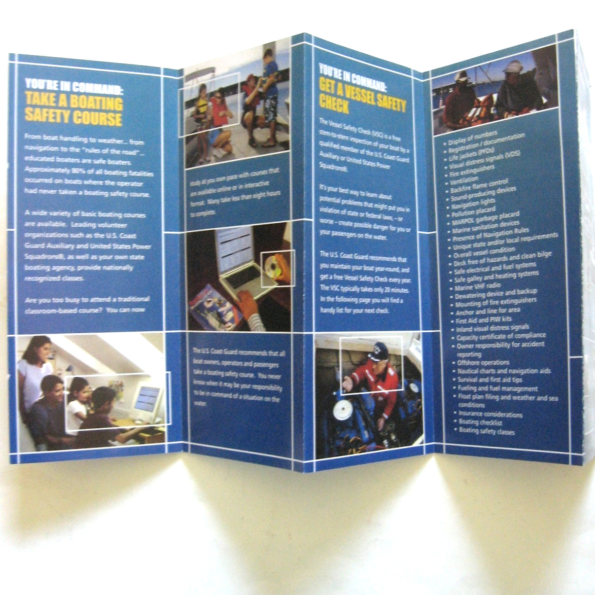 4 Boating Safety Brochures Coast Guard Paddling Life Jacket Personal Watercraft