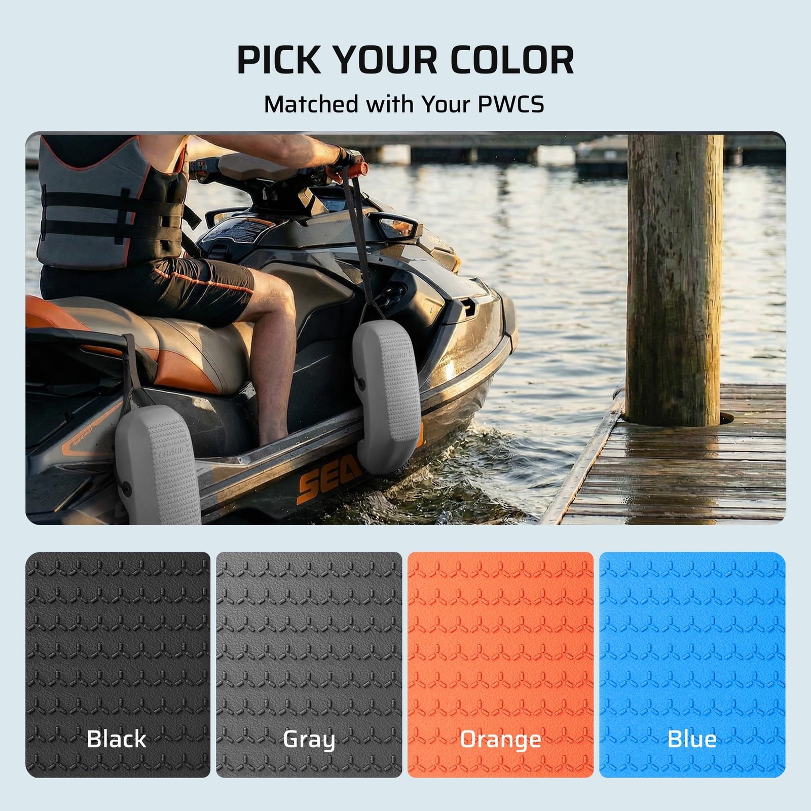 Ehaho PWC Fenders, Jet Ski Bumpers 2 Pack, Portable Boat Gear for Docking, Pr…