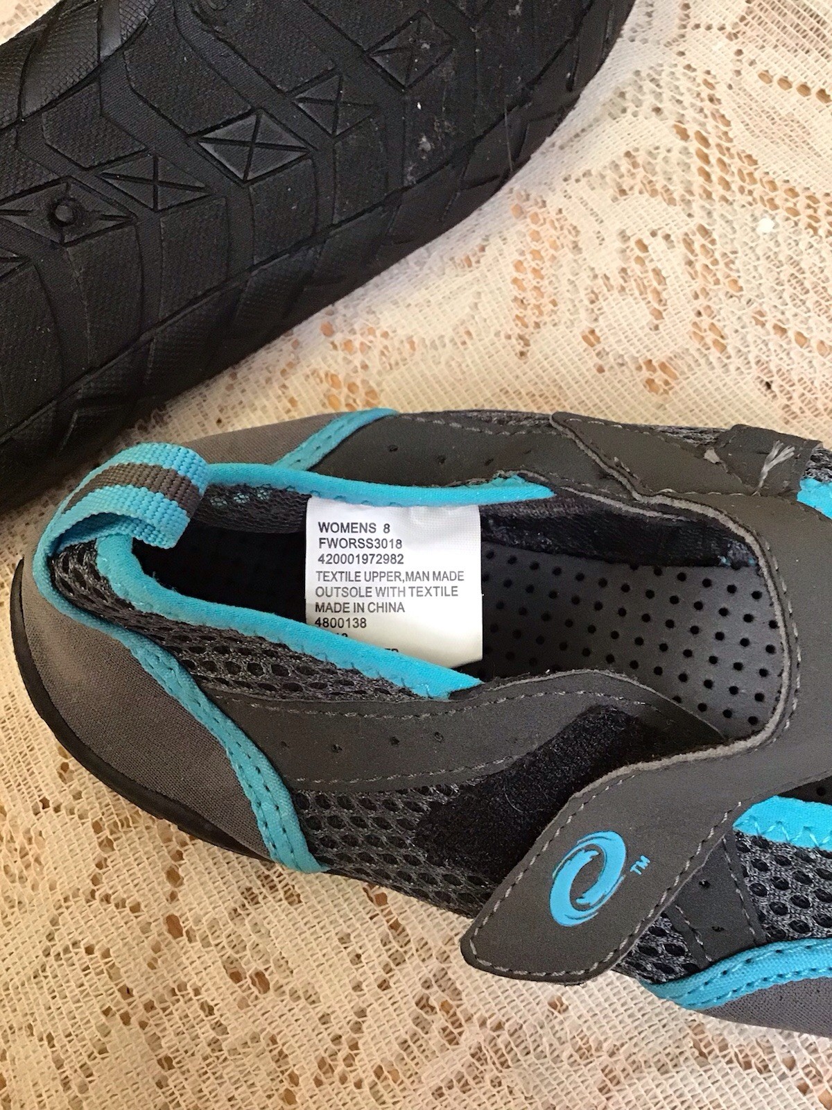 O’RAGEOUS Aqua Blue & Gray – Water Shoes Women Size 8 – Mary Jane’s