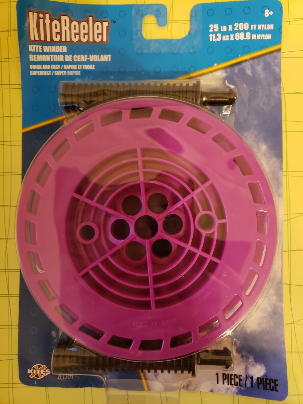 KITEREELER Winder 25 lb & 200 ft. NYLON String VARIOUS COLORS!! NEW