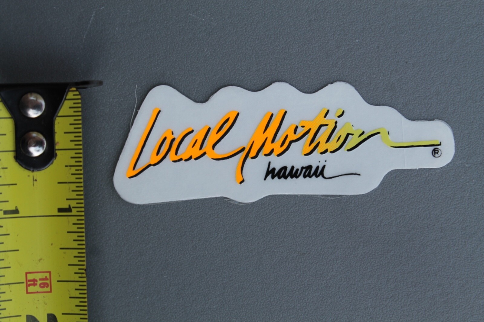 LOCAL MOTION Hawaii Surfboards Neon Orange OG 80’s LM1A Vintage Surfing STICKER