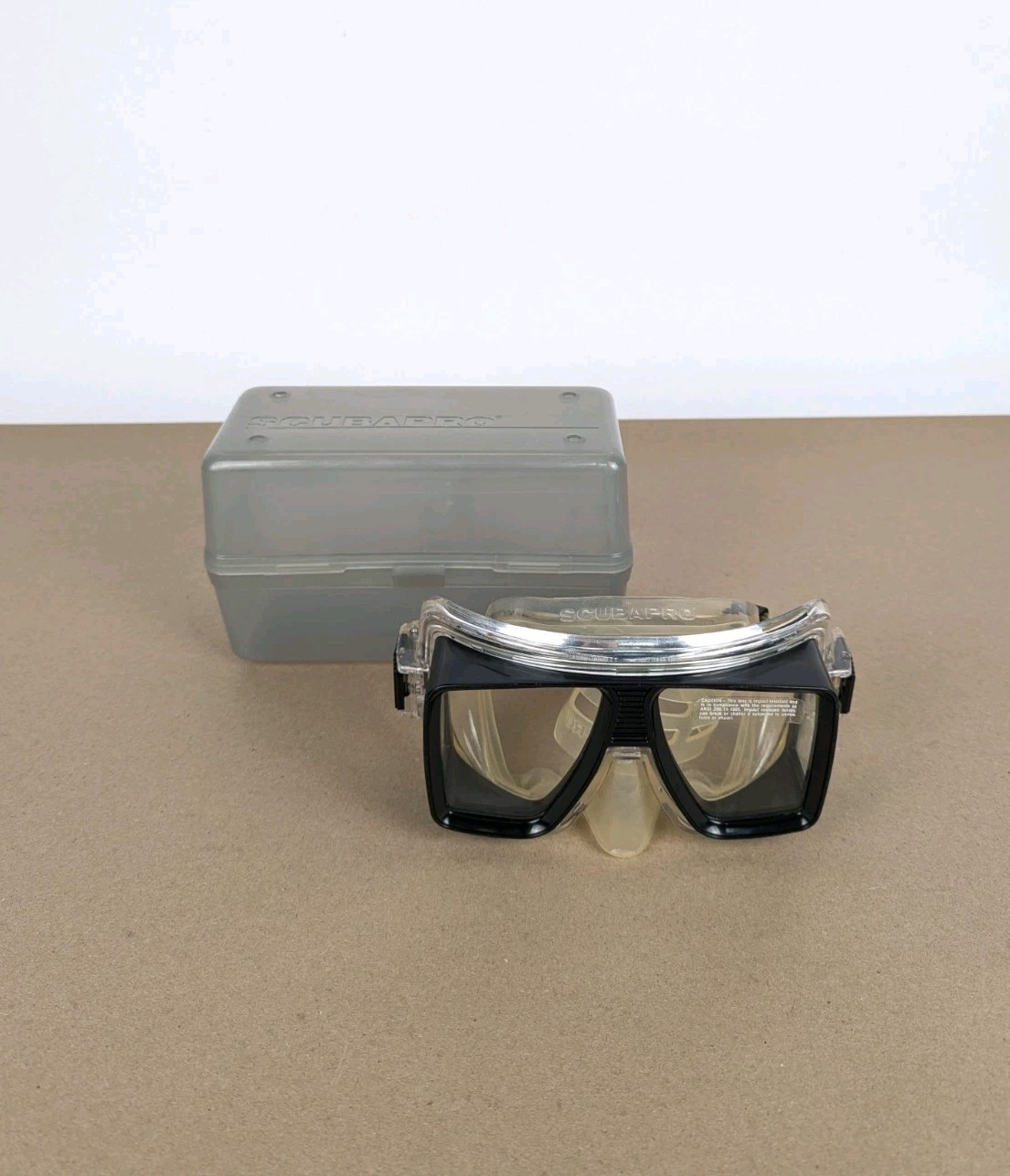 Scubapro Crystal Vu Mask Scuba Diving Tempered Glass Goggles & Case VG Black