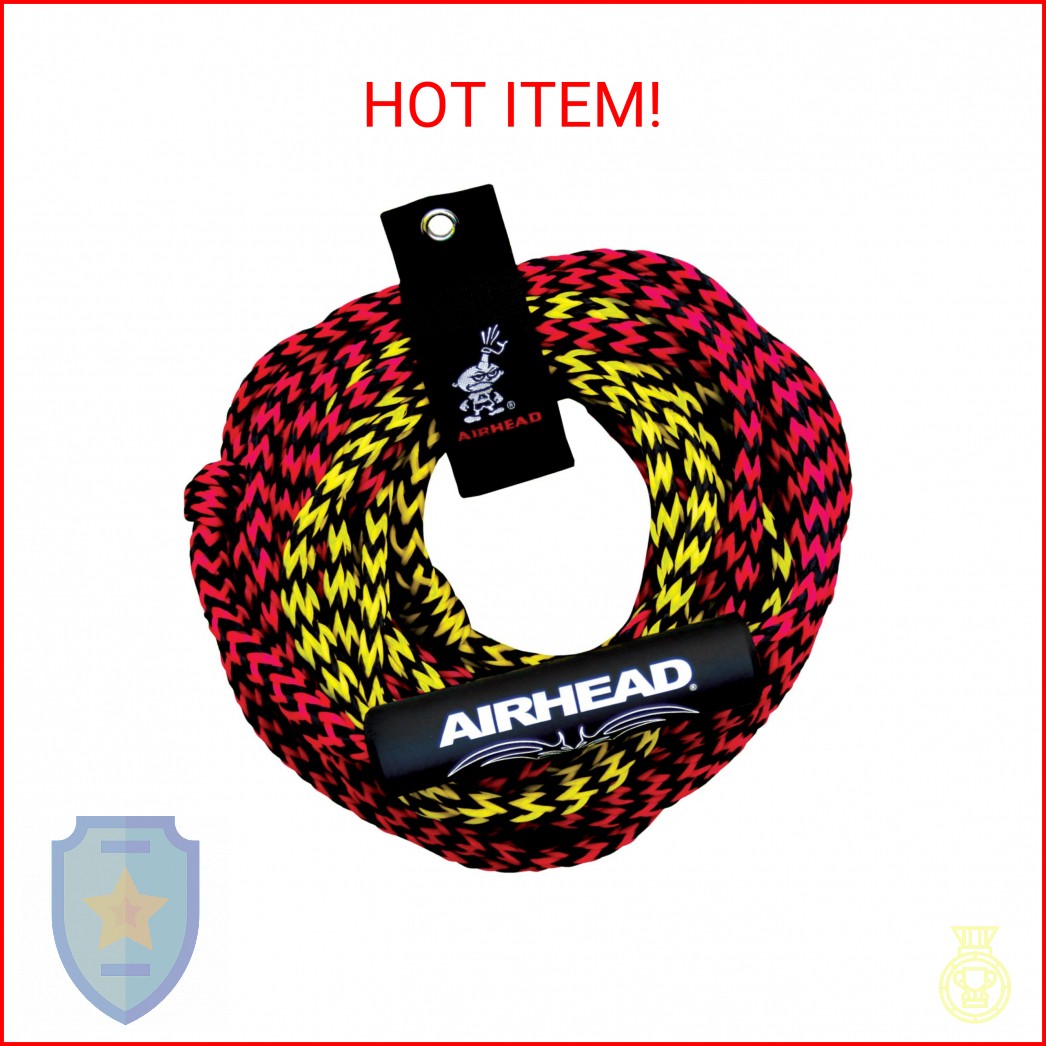 Airhead 1 – 2 Person Tow Rope for Towable Tubes, 60 ft Heavy Duty 2-Section Boat