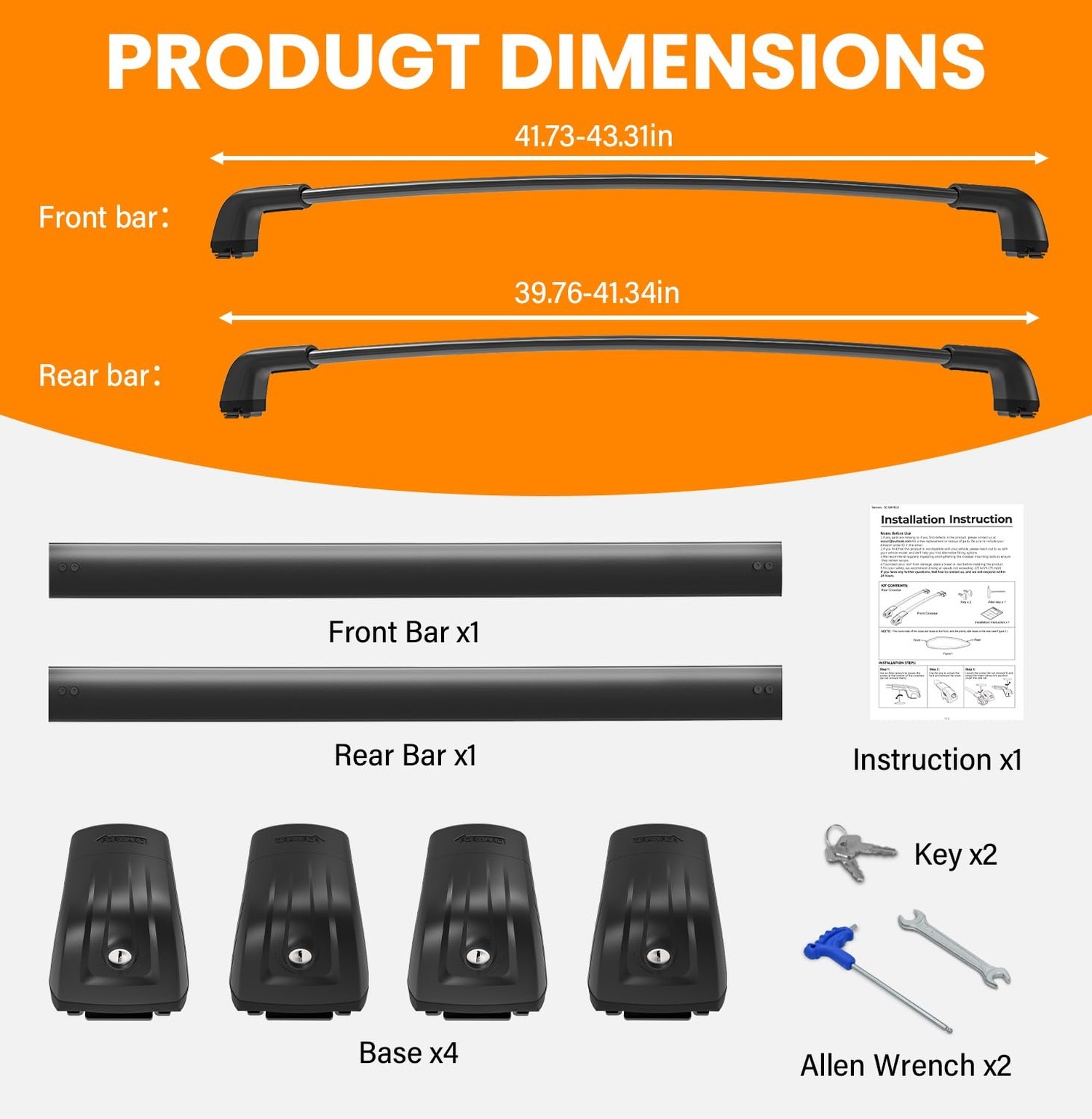 300lbs Roof Rack Cross Bars Compatible with Jeep Grand Cherokee 2011-2021 wit…