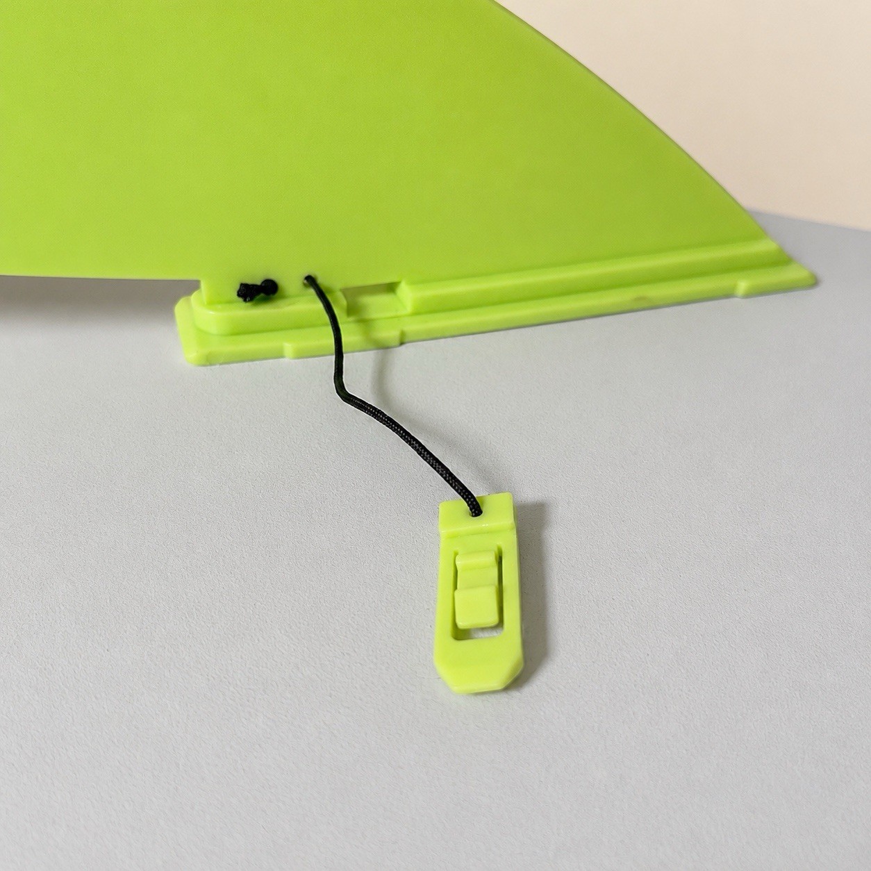 Stand Up Paddleboard Fin – Neon Yellow/Green Slide-In Mount with Clip Tool Free