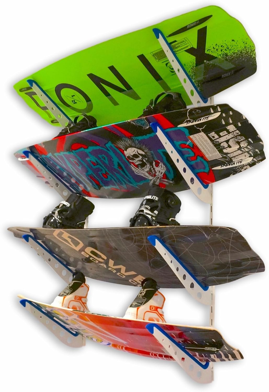 Adjustable Wakeboard Storage Rack – Wall Mount 4 Level Display,