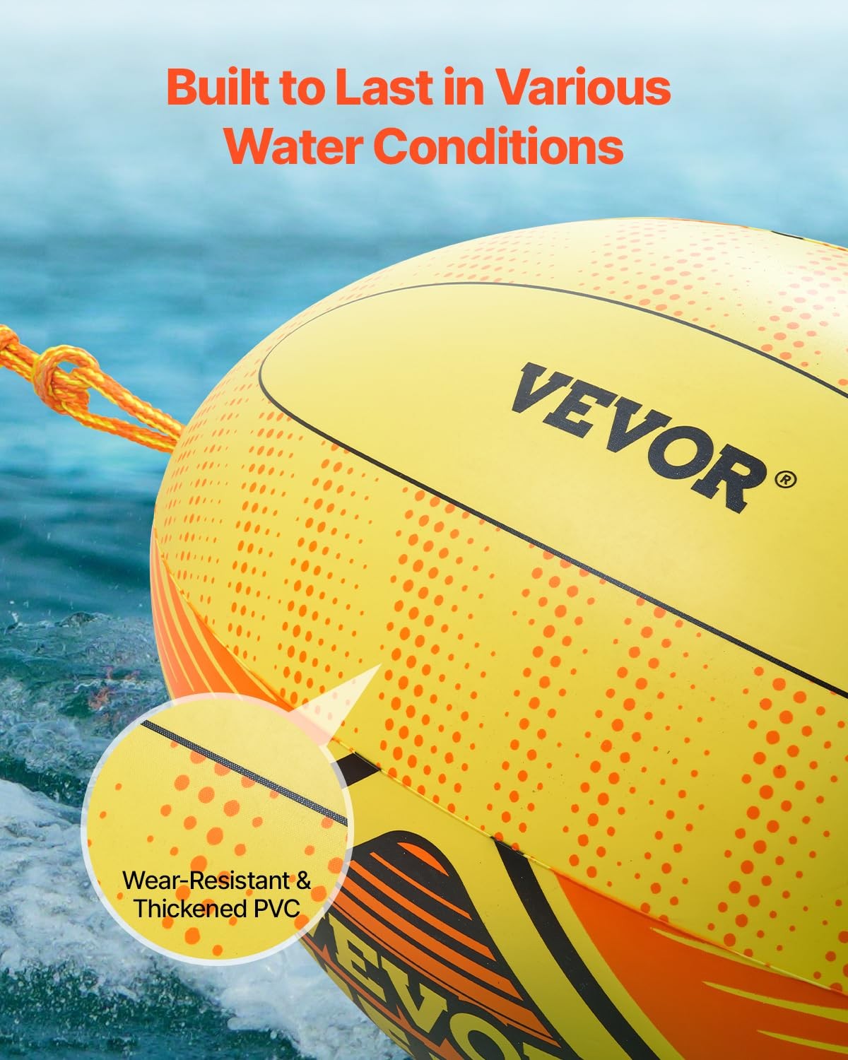 Vevor Booster Ball Towable Tube Rope Performance Ball Thickened Pvc Inflatable