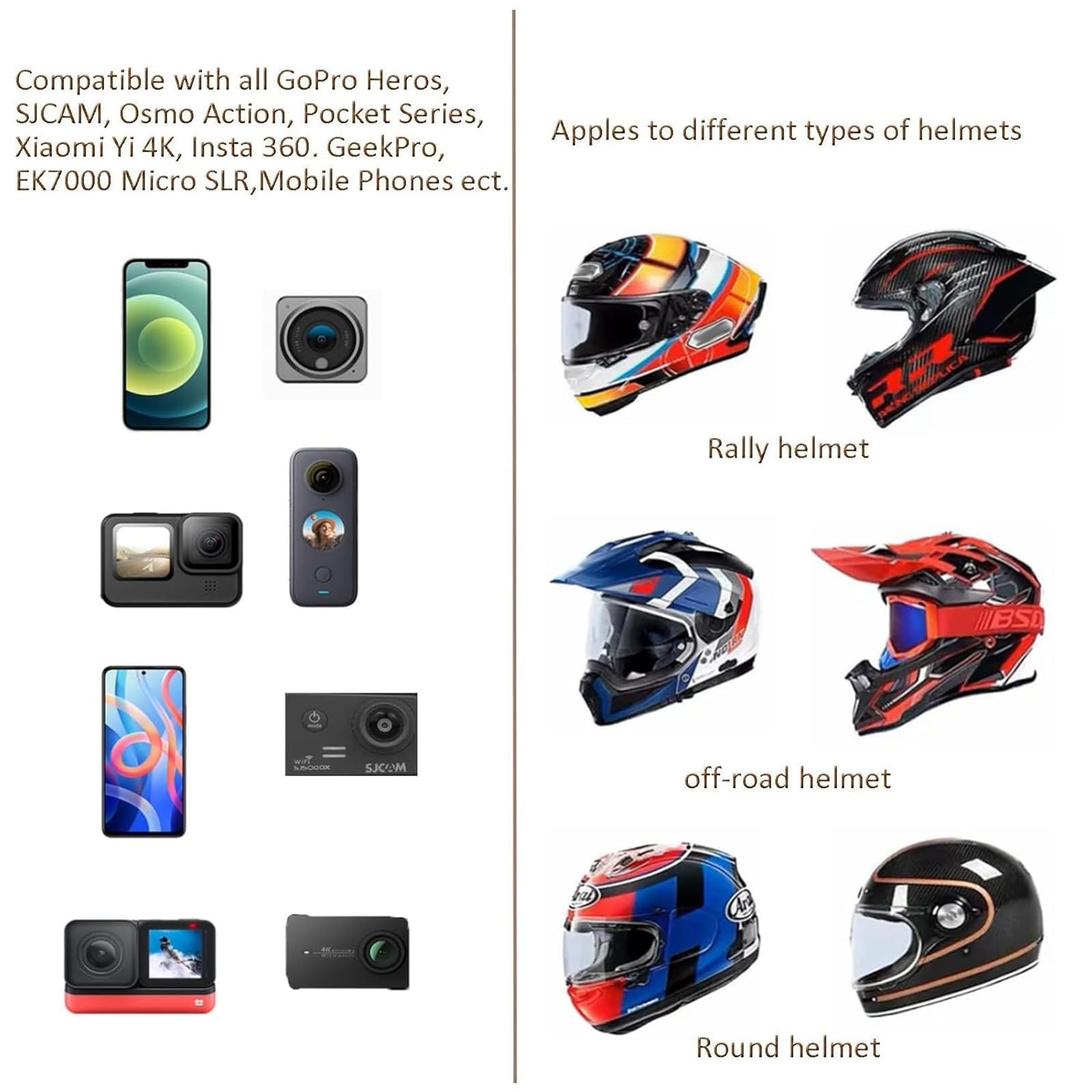 OctinPris Motorcycle Helmet Chin Fits mobile phones under 7 inches, Black