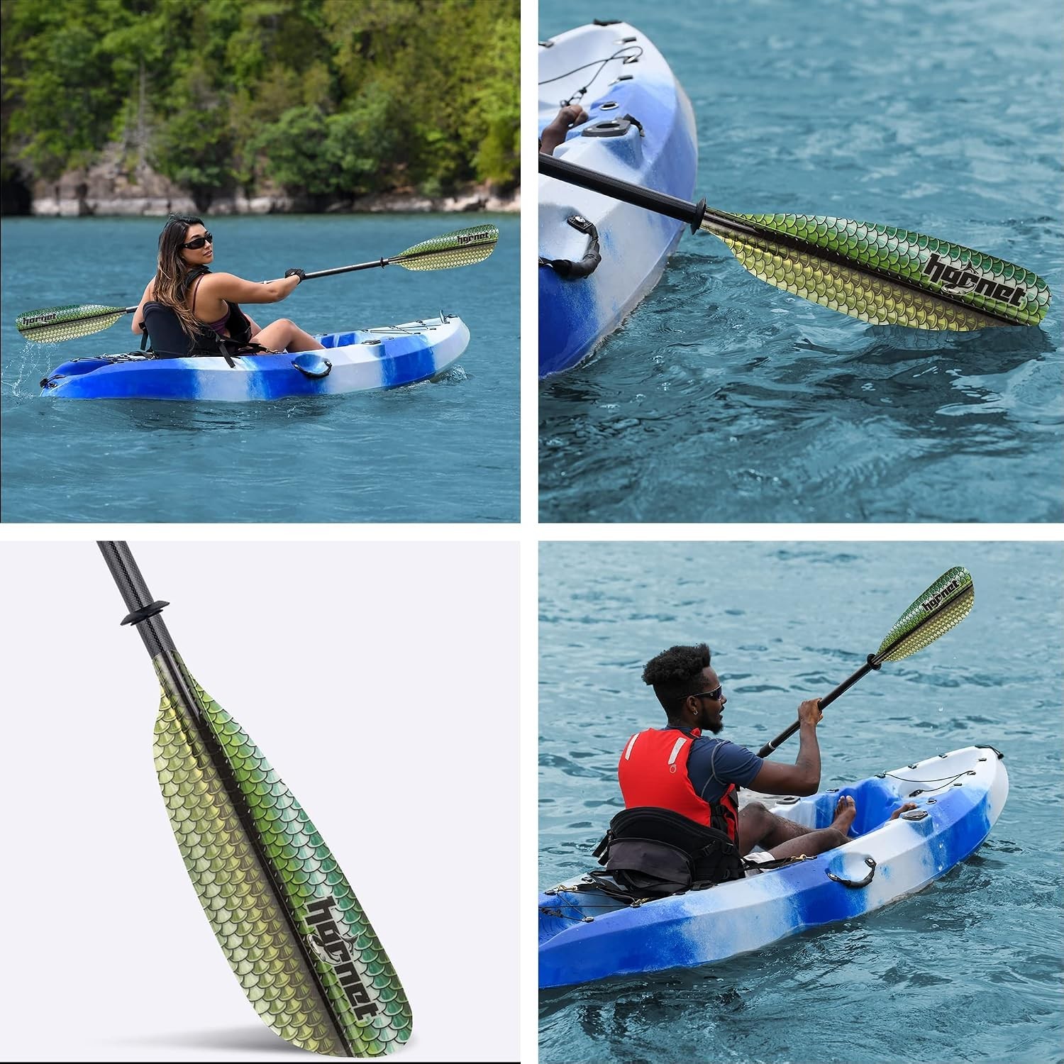 Fiberglass Kayak Paddle for Adults- Ideal for Touring, Fishing and Boating- 90.5