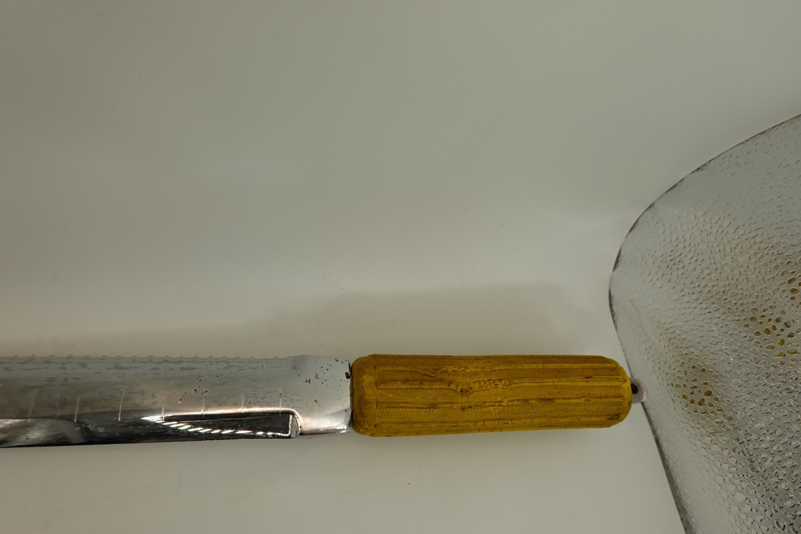Vintage Diving Knife Dive Diver Tool Stainless Steel Yellow Rubber Handle Japan