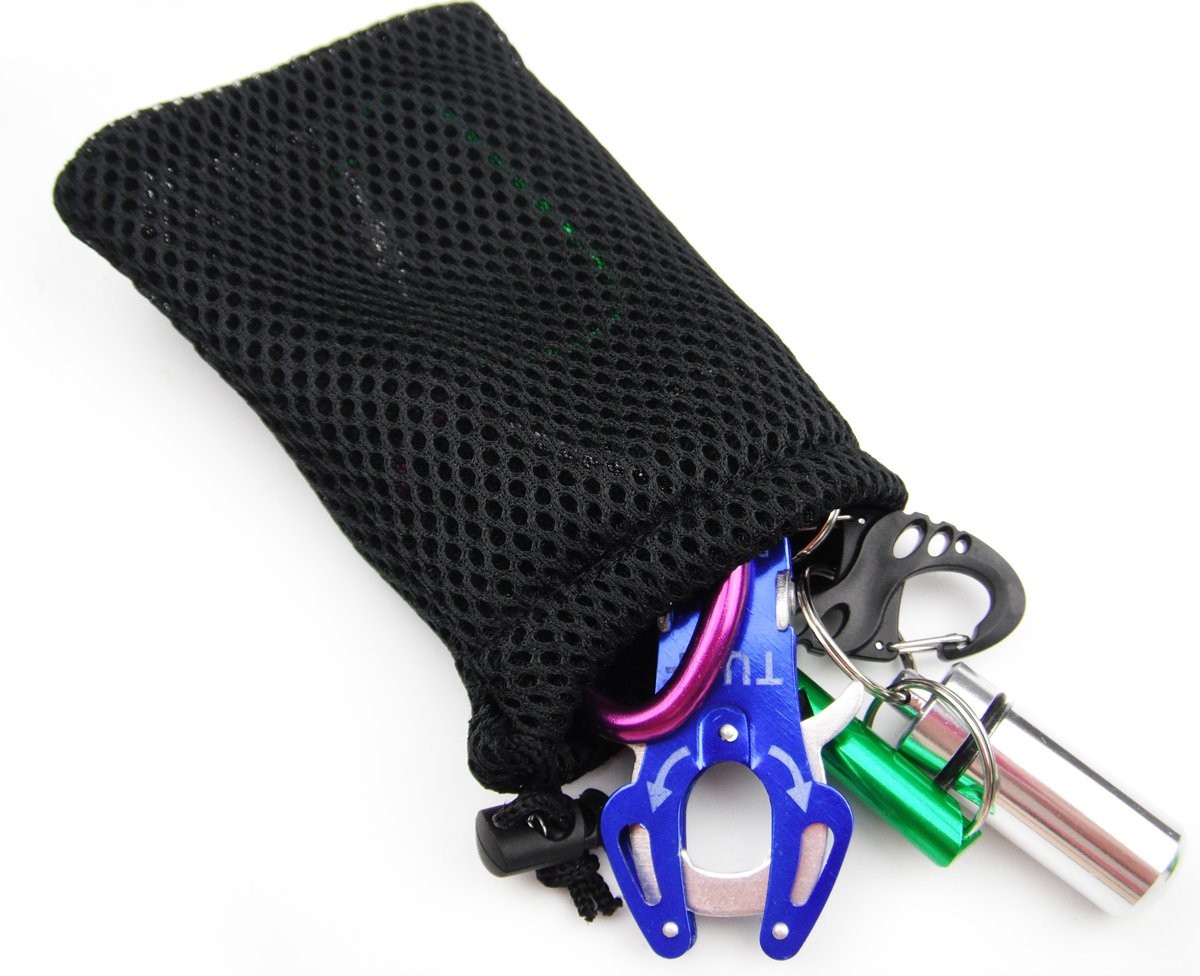 ALL in ONE 6pcs Nylon Mesh Drawstring Bag Pouches for 3.5X5.5INCH, Mixed Clor