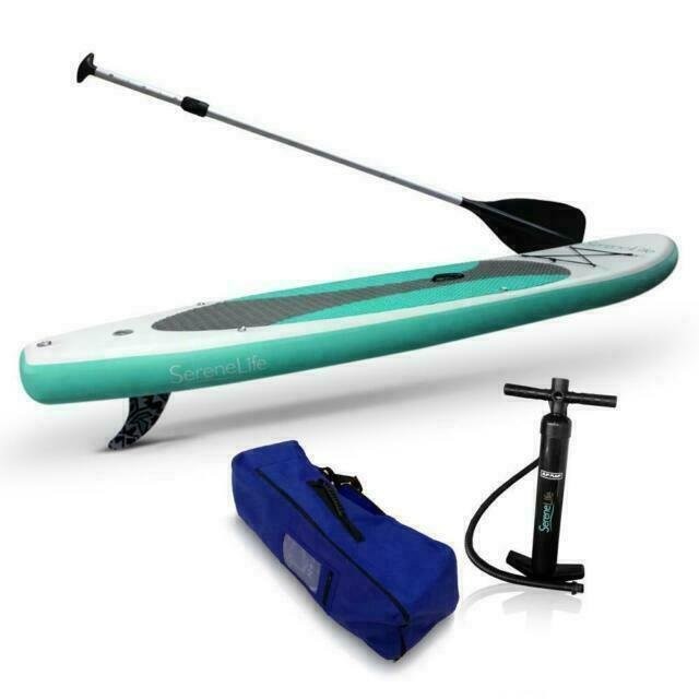 Serene-Life SLSUPB20 10 FT Inflatable Stand Up Paddle Board (SUP) W/ Accessories