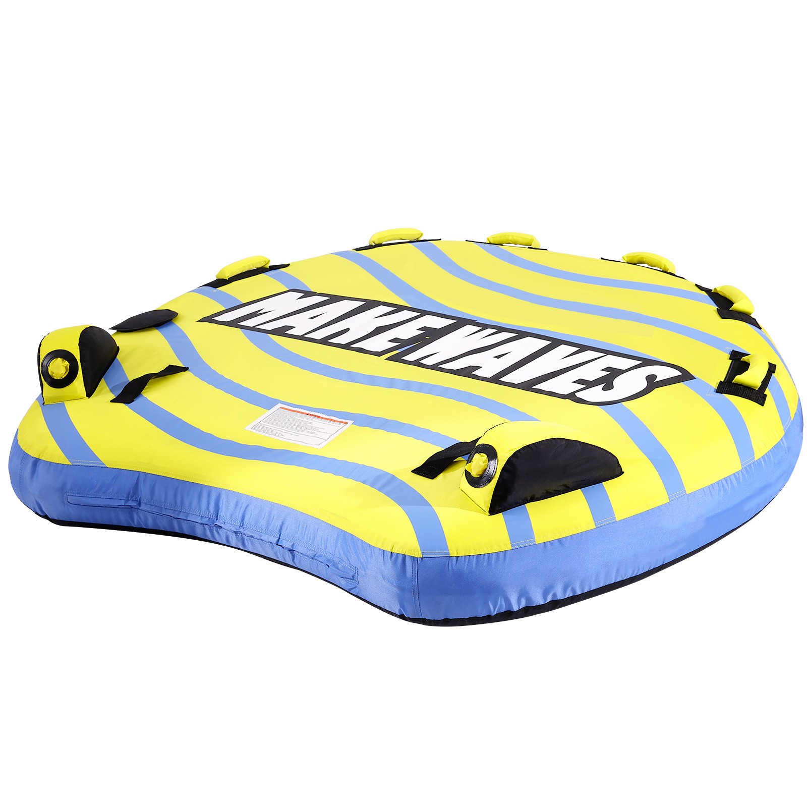 Uimoso Inflatable Towable Tube for Boating, 1-3 Riders, with Bumper Fins