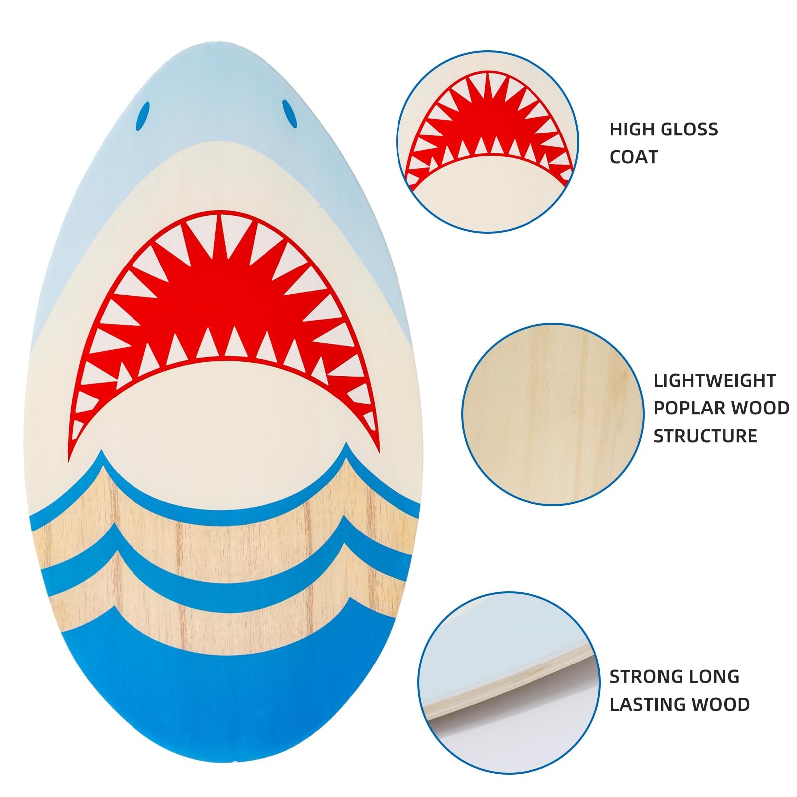 YOJOR 35 Inch SHARK Skim Board