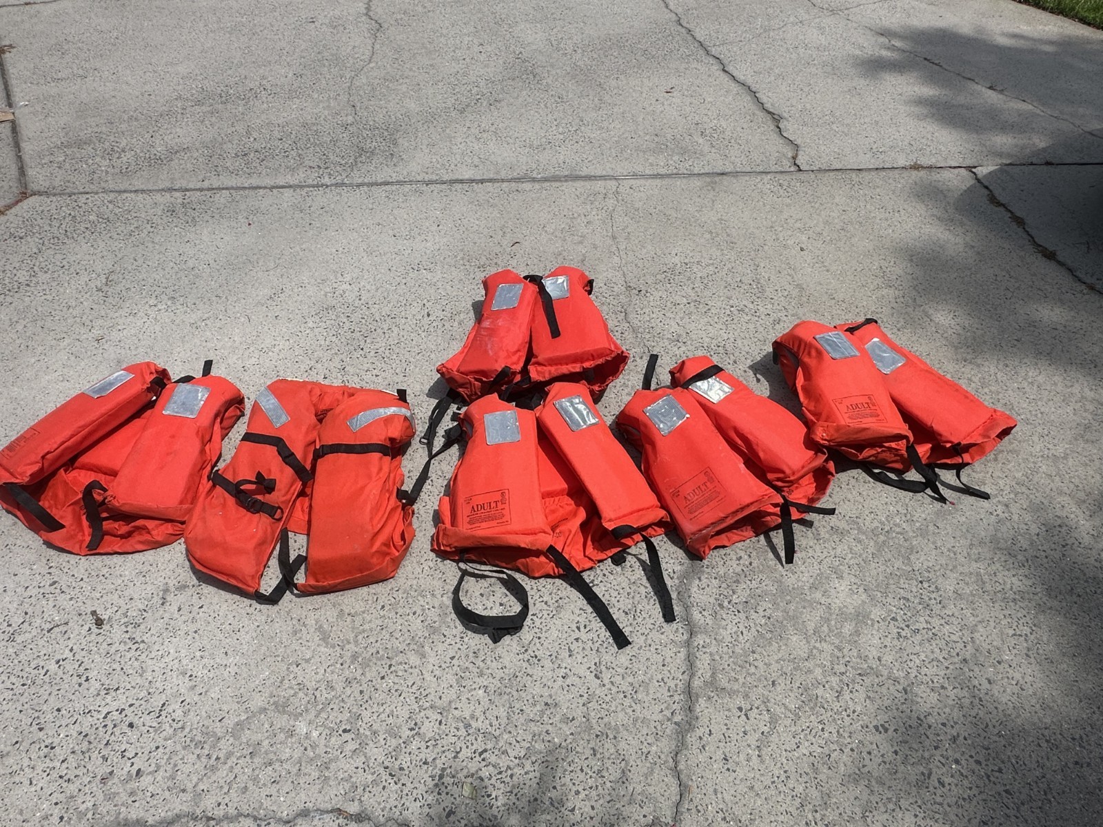 Lot of 6 Safegard Corp Type I PFD Commercial Adult Life Jackets Style 198 USCG