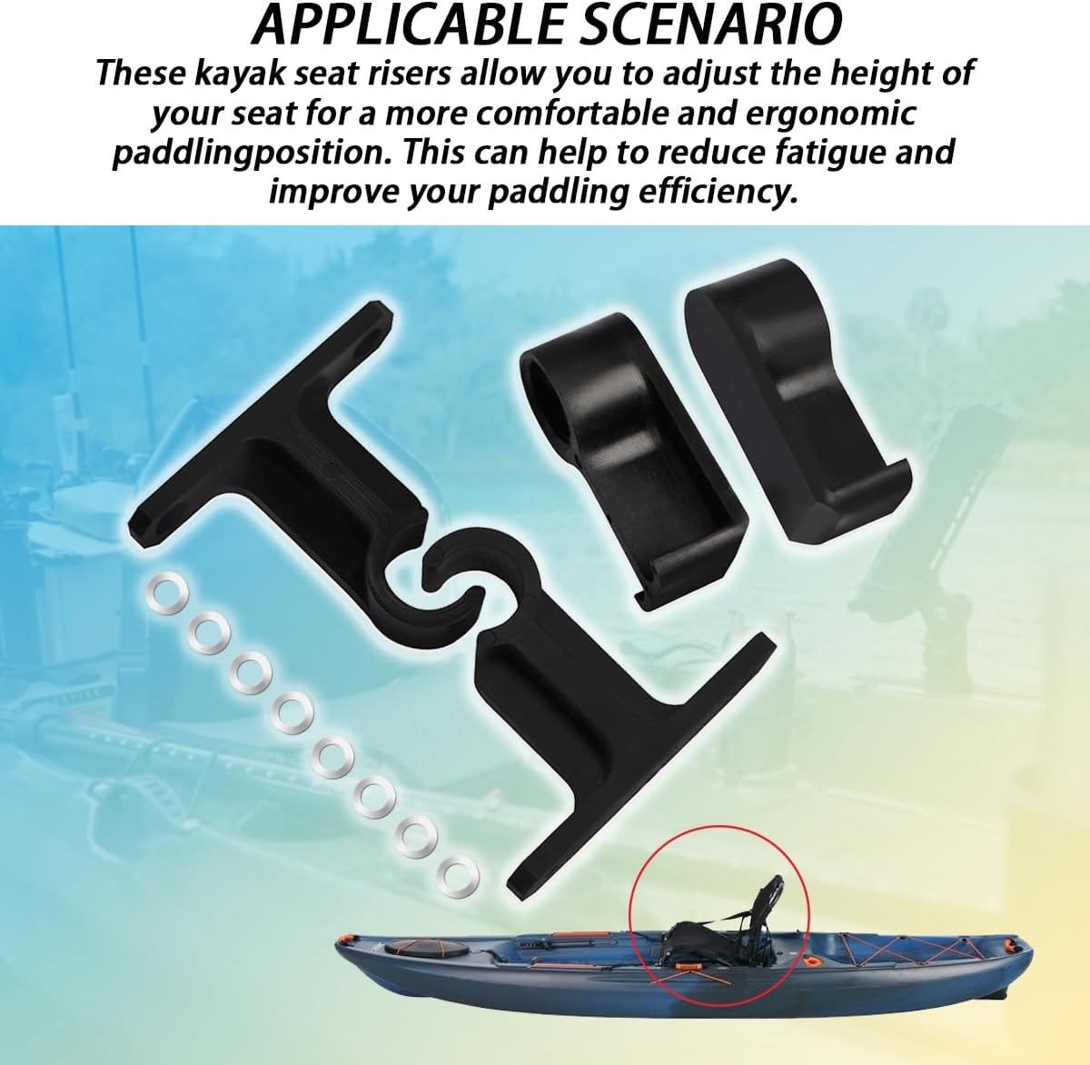 Kayak Seat Risers(Increases the Seat Height by 2 Inches) Compatible with Lifetim