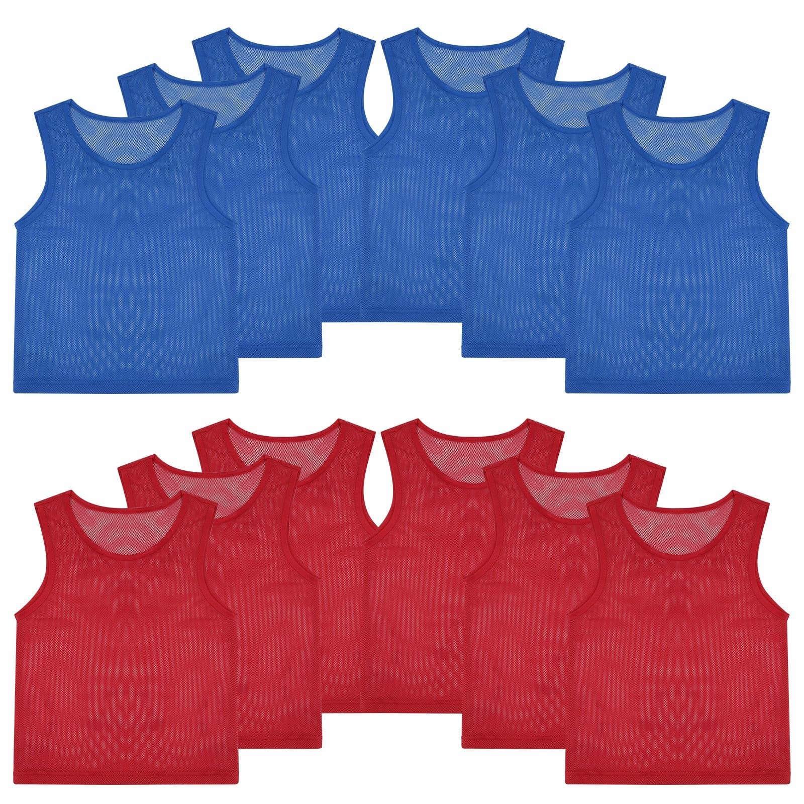 Pinnies, Soccer Pinnies, Mesh Practice Jersey Vest for Sports Adult/Youth Small