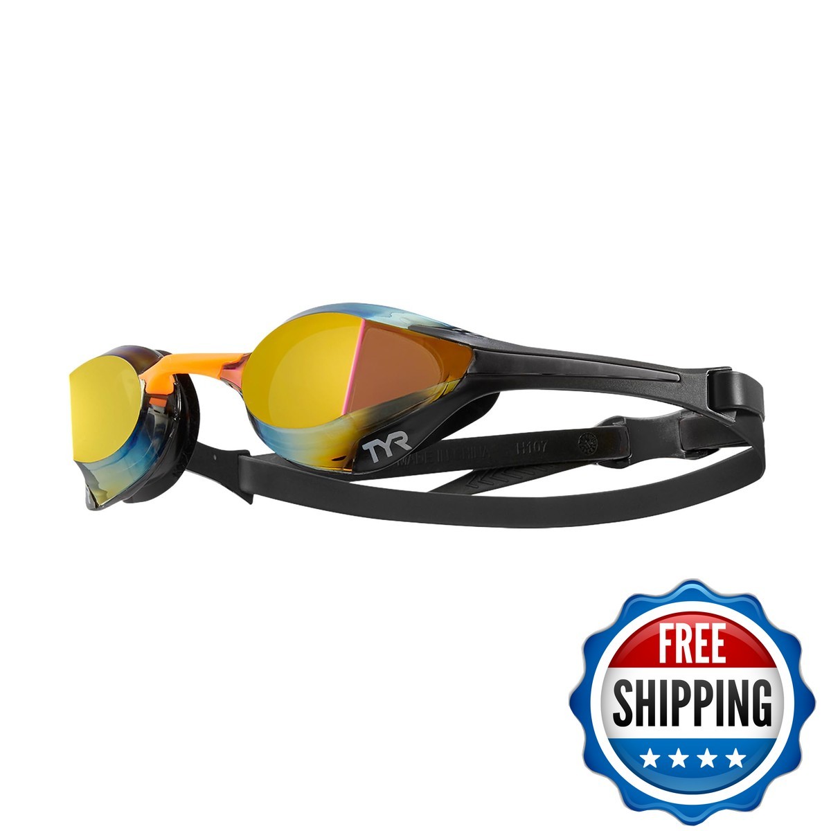 Tyr Adult Tracer-X – Racing Swim Eyewear Gold/Orange Lgtrxel