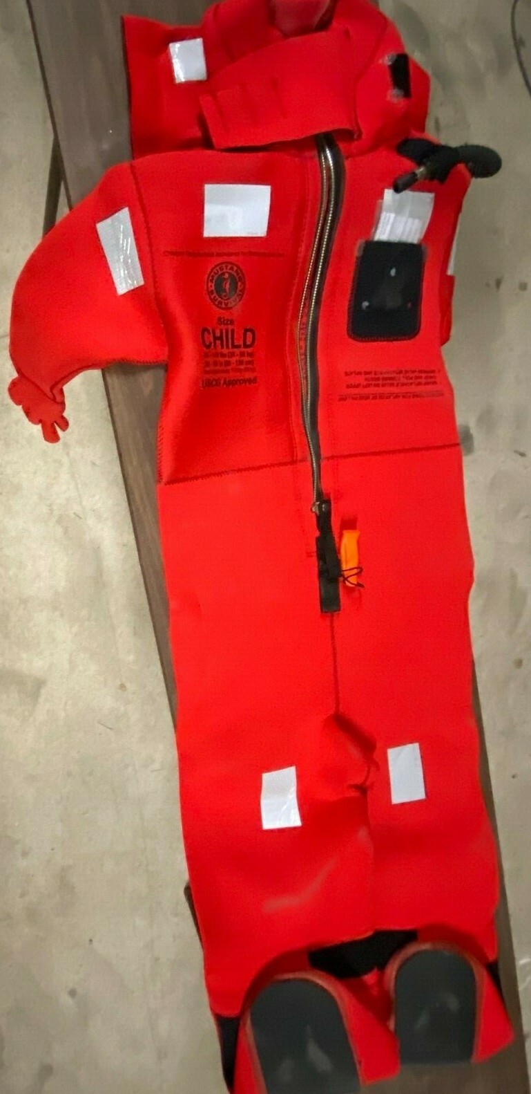 Mustang Survival Cold Water Neoprene Immersion Suit, CLOSE-OUT, Child, New,1/lot