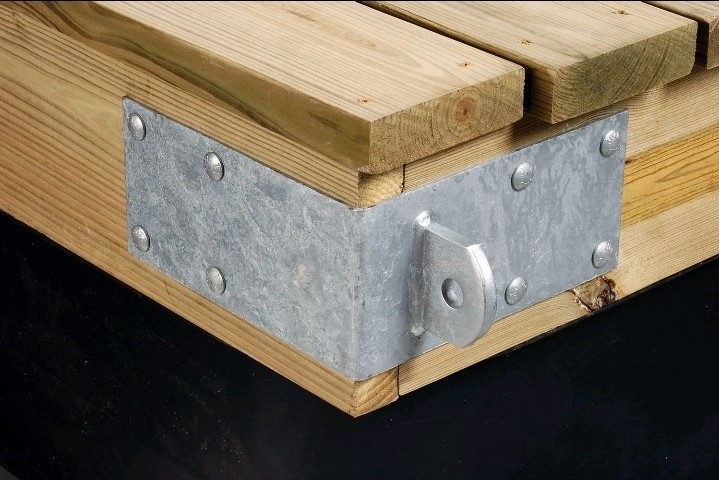 10″ L x 5″ H x 3/16″ T Galvanized Steel Male Outside Corner Bracket w 1/2″ Tab