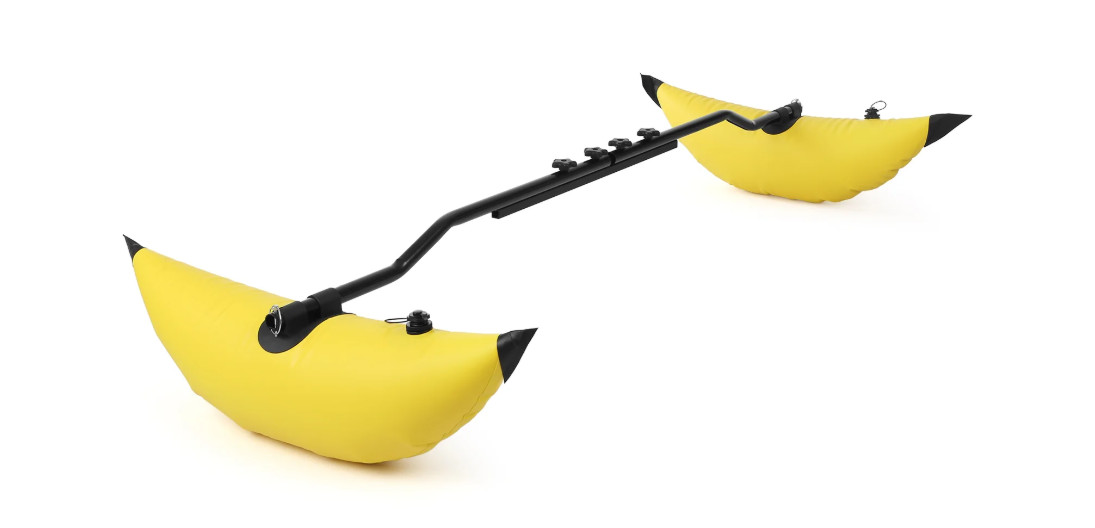 Kayak Outrigger Stabilizer PVC Inflatable Float Sidekick Arm Rod Fishing LG