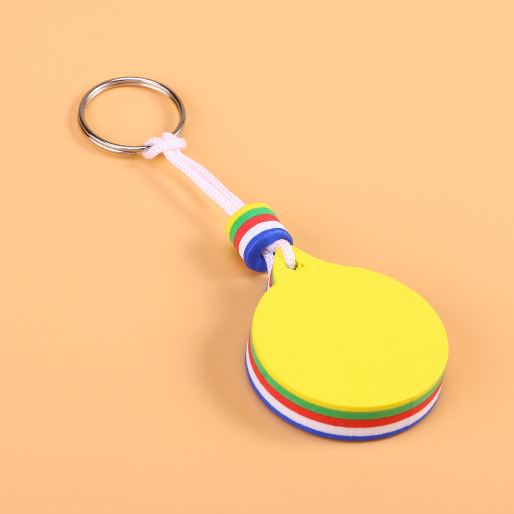 2Pcs Eva Floating Keychain Durable Key Ring Portable for Water Sports Use