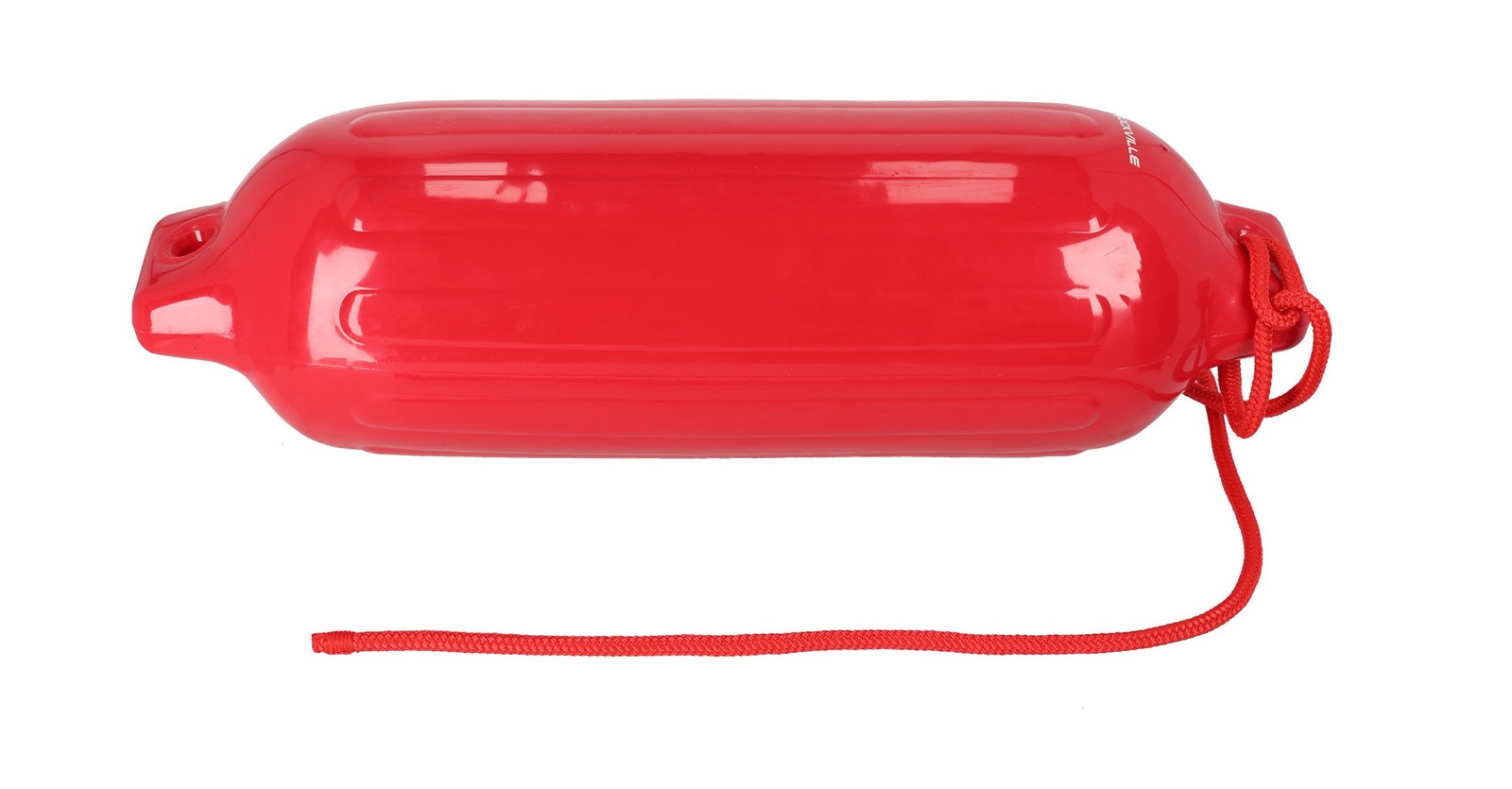 (2) Rockville FEN185-RED 8.5″ x 27″ Boat Fenders + 10 Foot Line Marine Bumpers