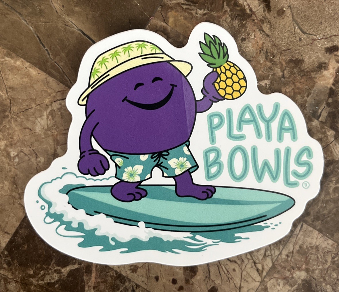 NEW Playa Bowls Surfing Berry Vinyl Sticker Decal – New Jersey 2026