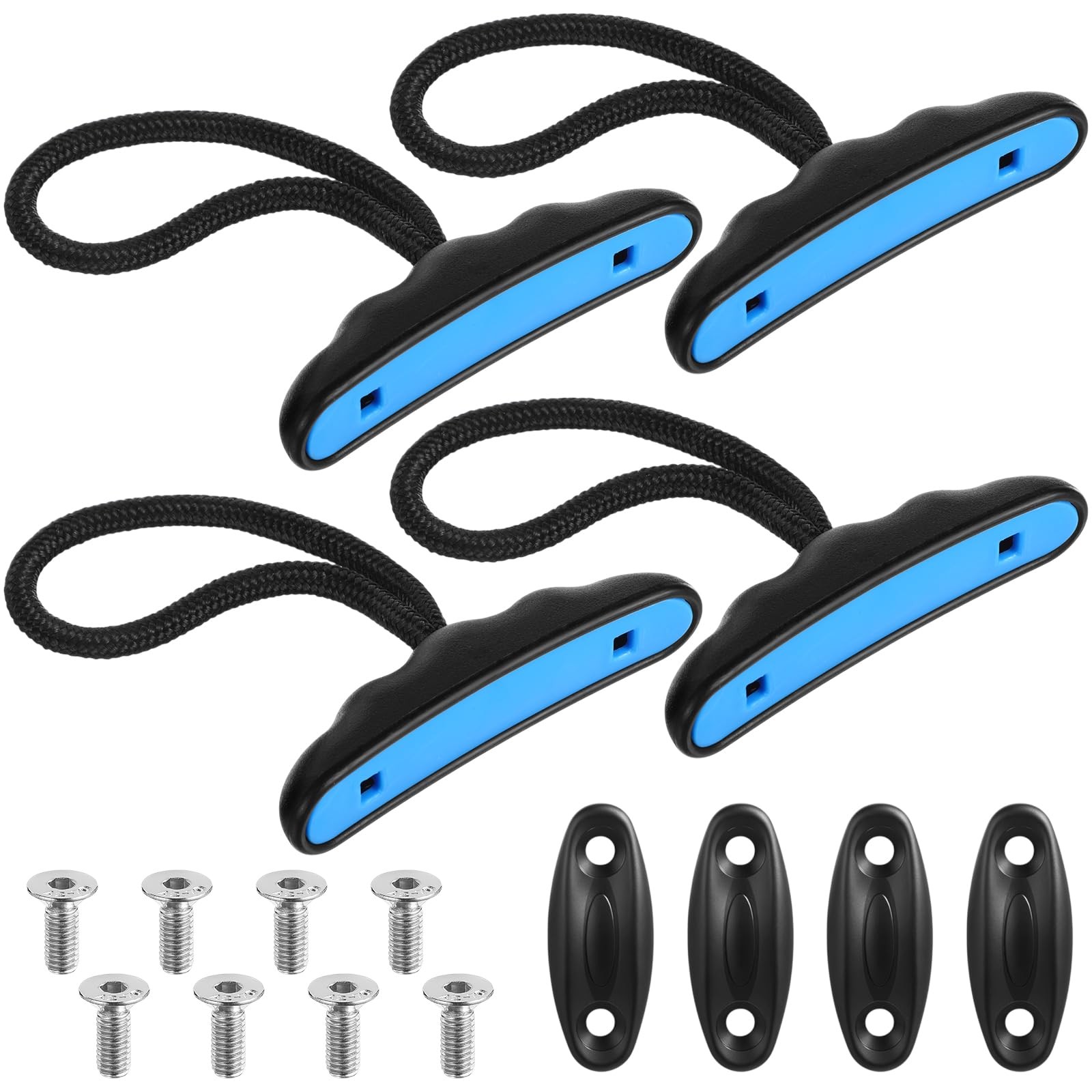 Kayak Handles Kit Canoe Carry Pull T Handle Cord Pad Eye Screw Parts 4 PCS