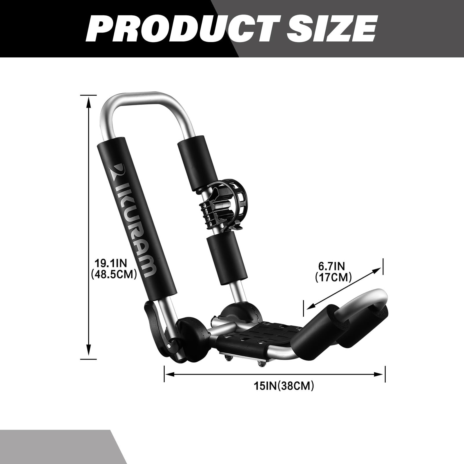 Kayak/Surf/Ski Roof Carrier Rack with Kayak Roller and Car Door Step for Canoe,