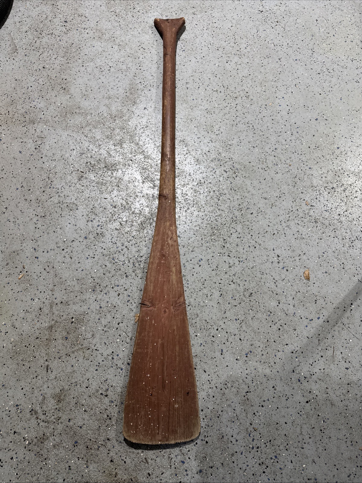 Vintage Canoe Wood Wooden Oar Paddle T-Shaped Grip 56 3/4” Long Rustic Antique