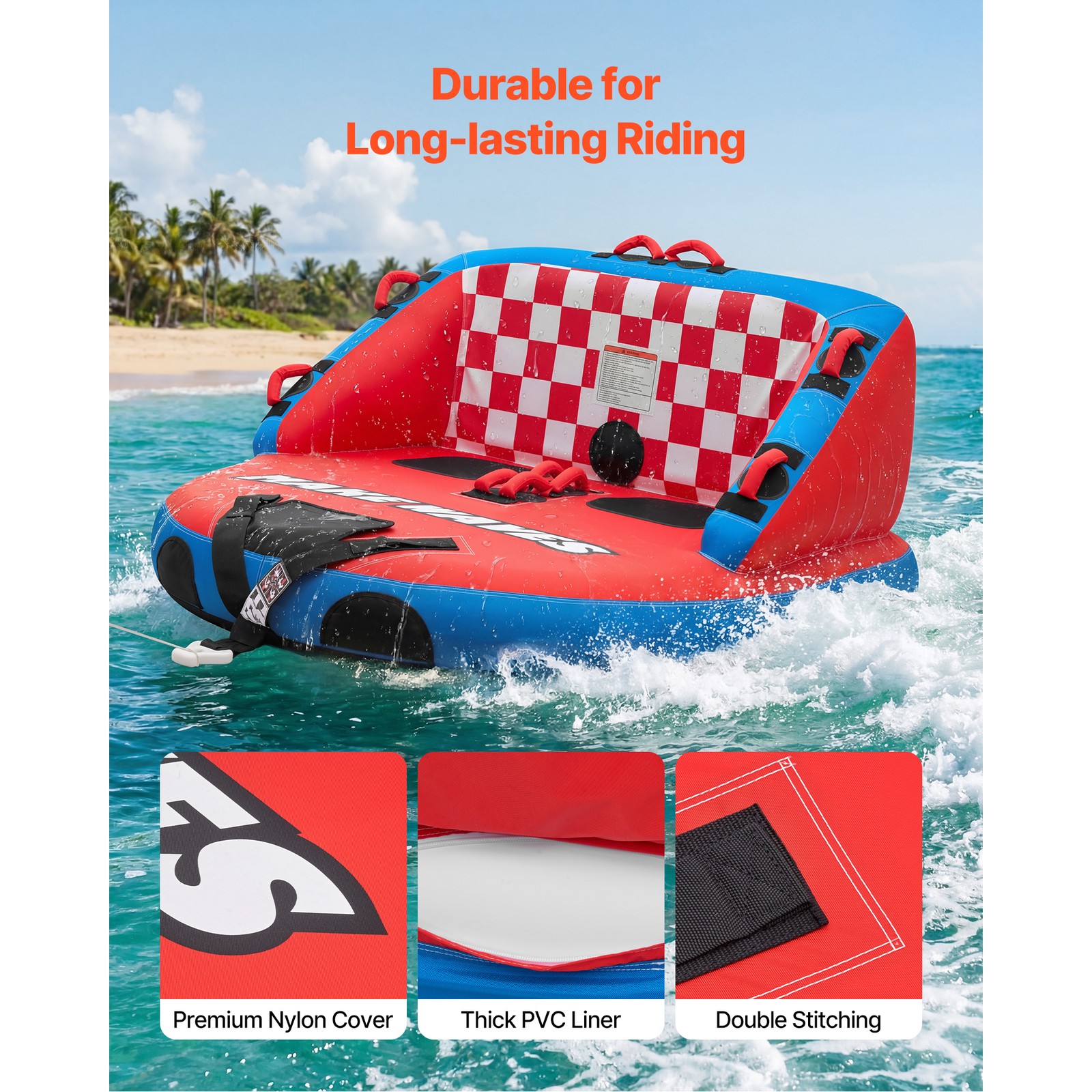 Uimoso Towable Tubes for 2 Riders – Inflatable Water Sports and Boating Fun