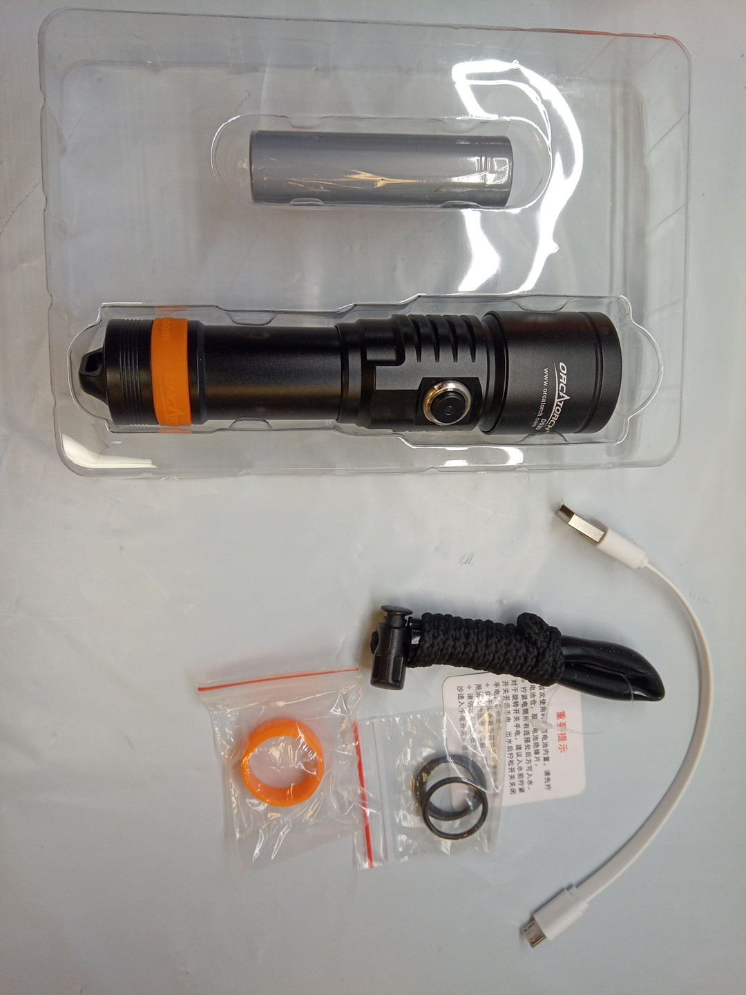 ORCATORCH D530 Scuba Dive Light, 1300 Lumens, 8 Degrees Narrow Beam 150 M