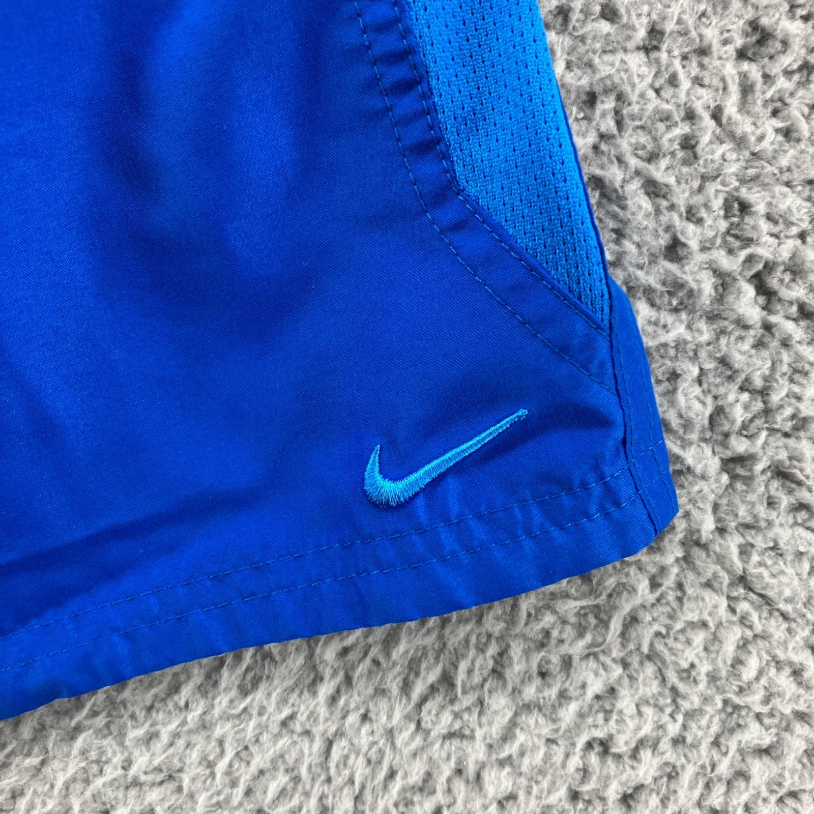 Nike Swim Trunks Mens Large Blue Mesh Lined Elastic Waist 36″w 90s Vintage