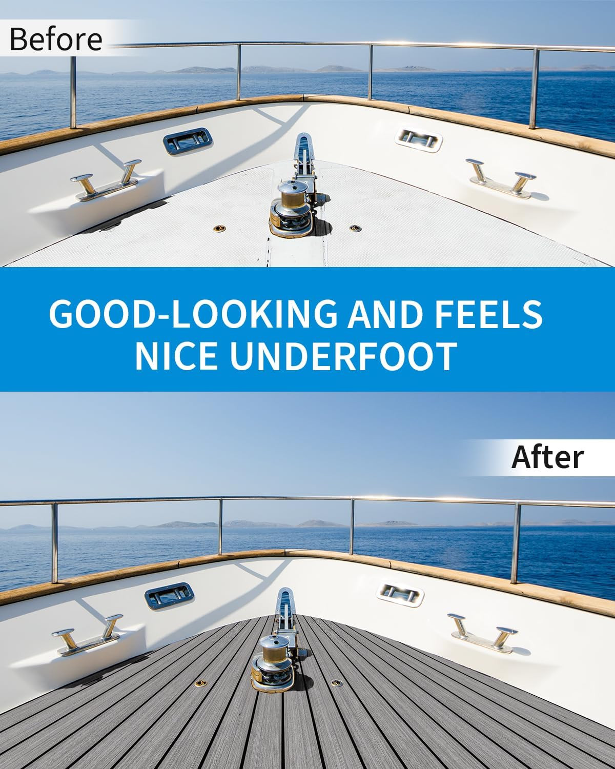 Boat Flooring EVA Foam Self-Adhesive 96”X45.6”/36”/28.8”/16.8”