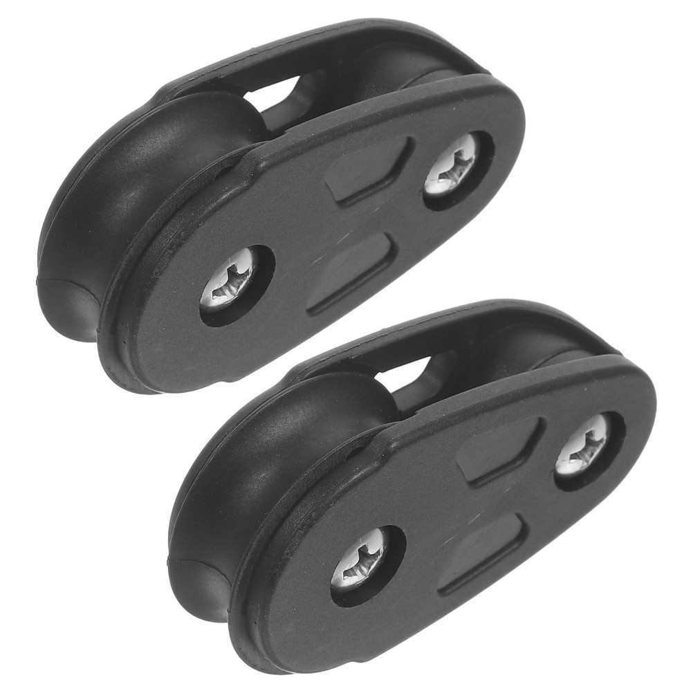 2Pcs Reusable Nylon Single Groove Pulley for Kayak Gym Use Black Lightweight