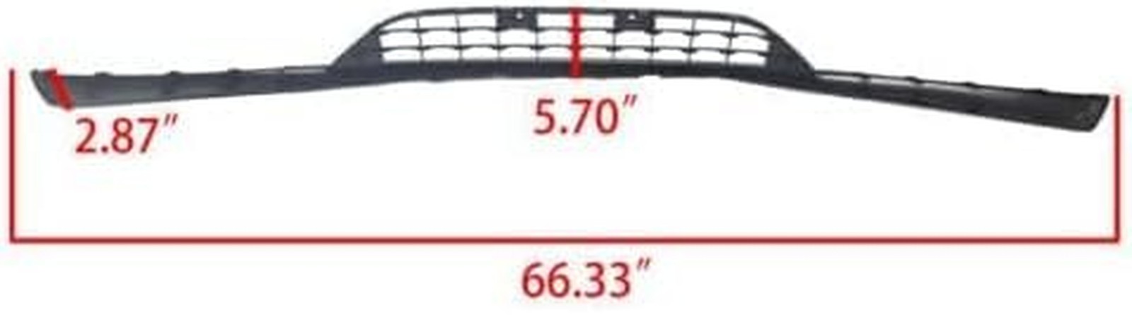 KUAFU Front Lower Valance Grille Compatible with 2015-2018 Ford Focus W/O Spo…