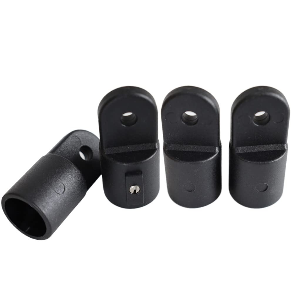 NOBLEZHU 4PCS Boat Bimini Fittings Top Cover Cap Eye End Nylon Black black-1