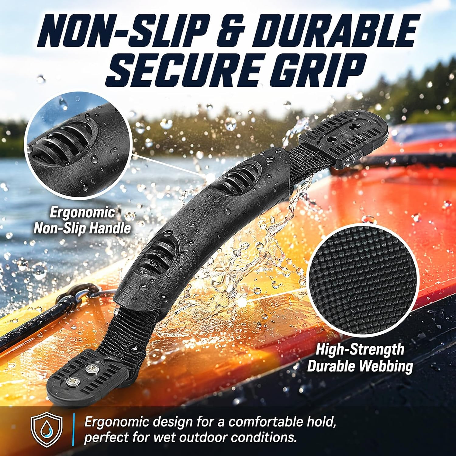 Kayak Carrying Pull Handle 4 Pack Kayak Replacement Handles with Screws |
