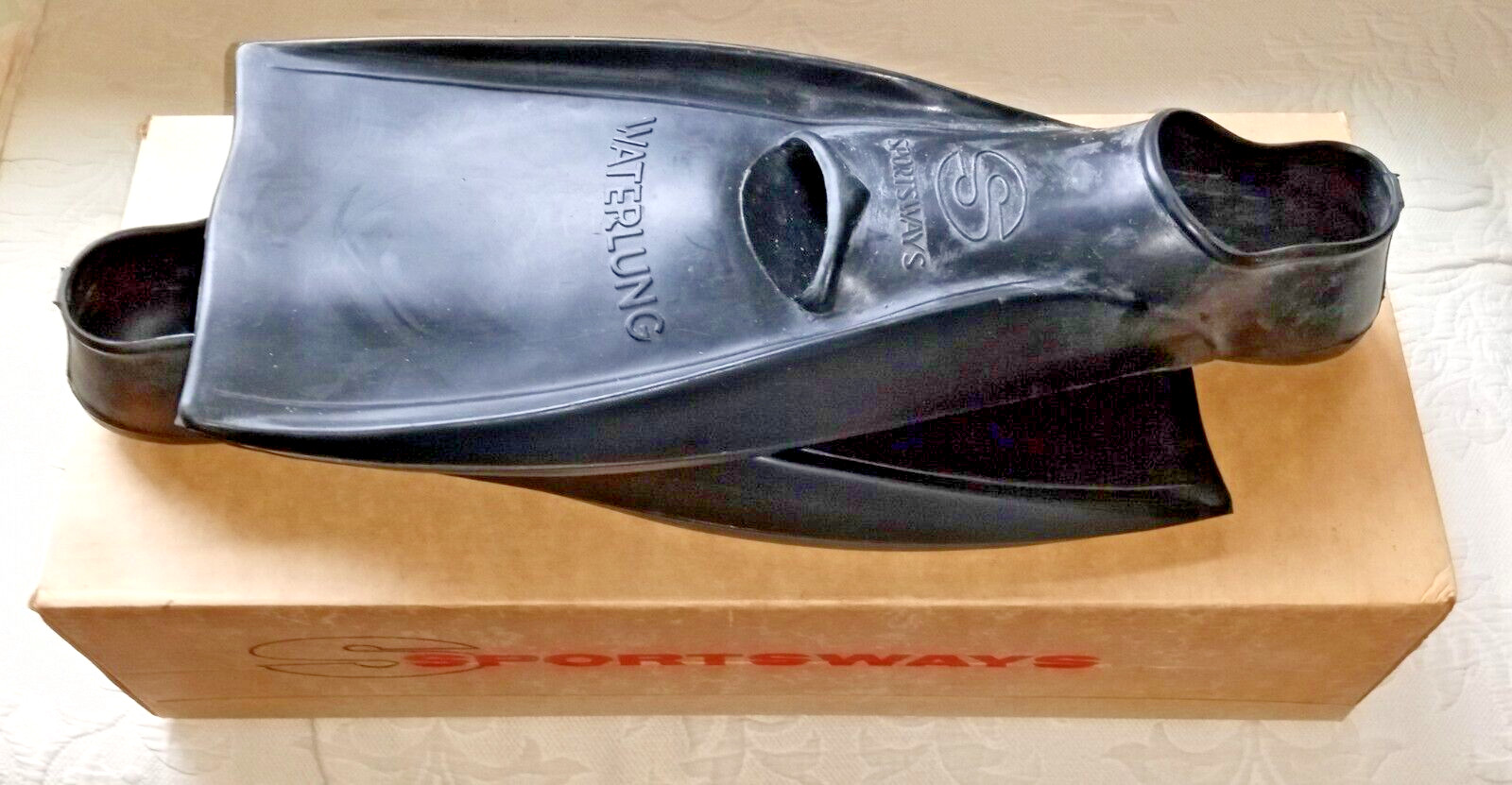 Sportsways Waterlung Pro Scuba Diving Fins Flippers Size 8 1/2 – 9 1/2 NOS VTG