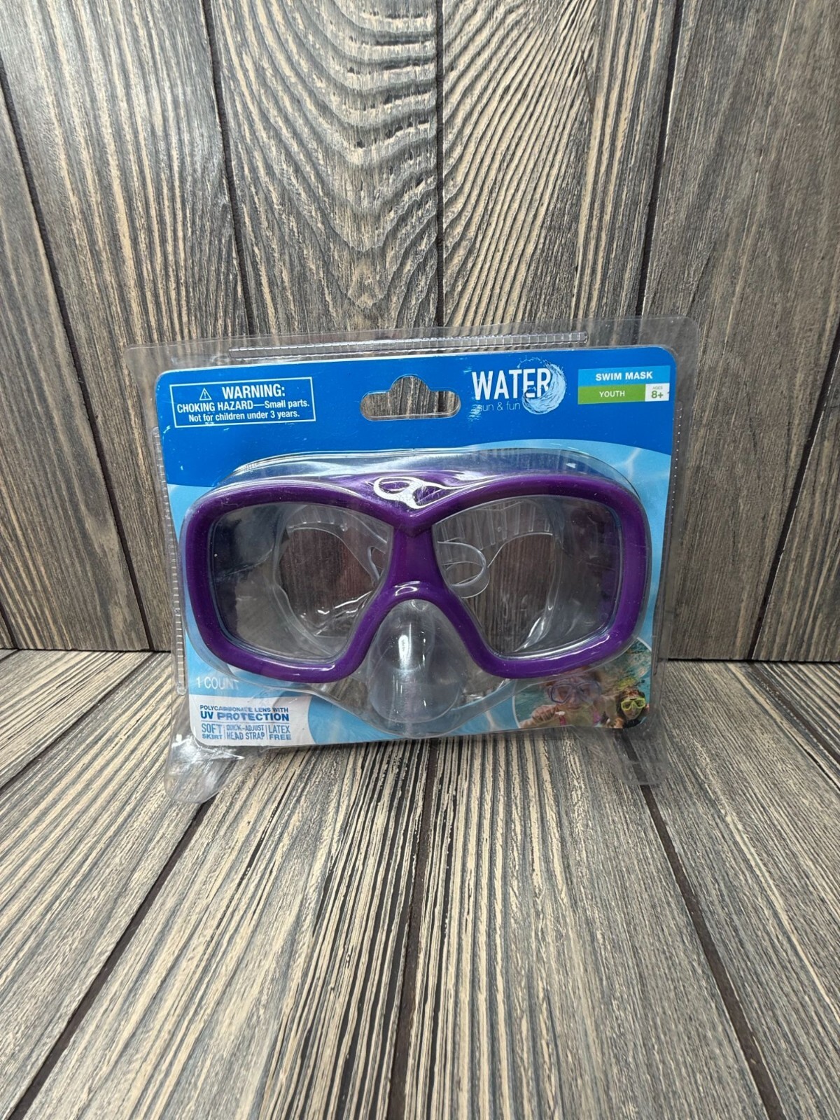 Water Sun & Fun Youth Swim Mask With Polycarbonate Lens & UV Protection