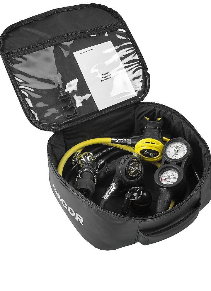Dacor Pacer Plus X6 Regulator Set with Octopus Gauge Compass Bag Dive Kit