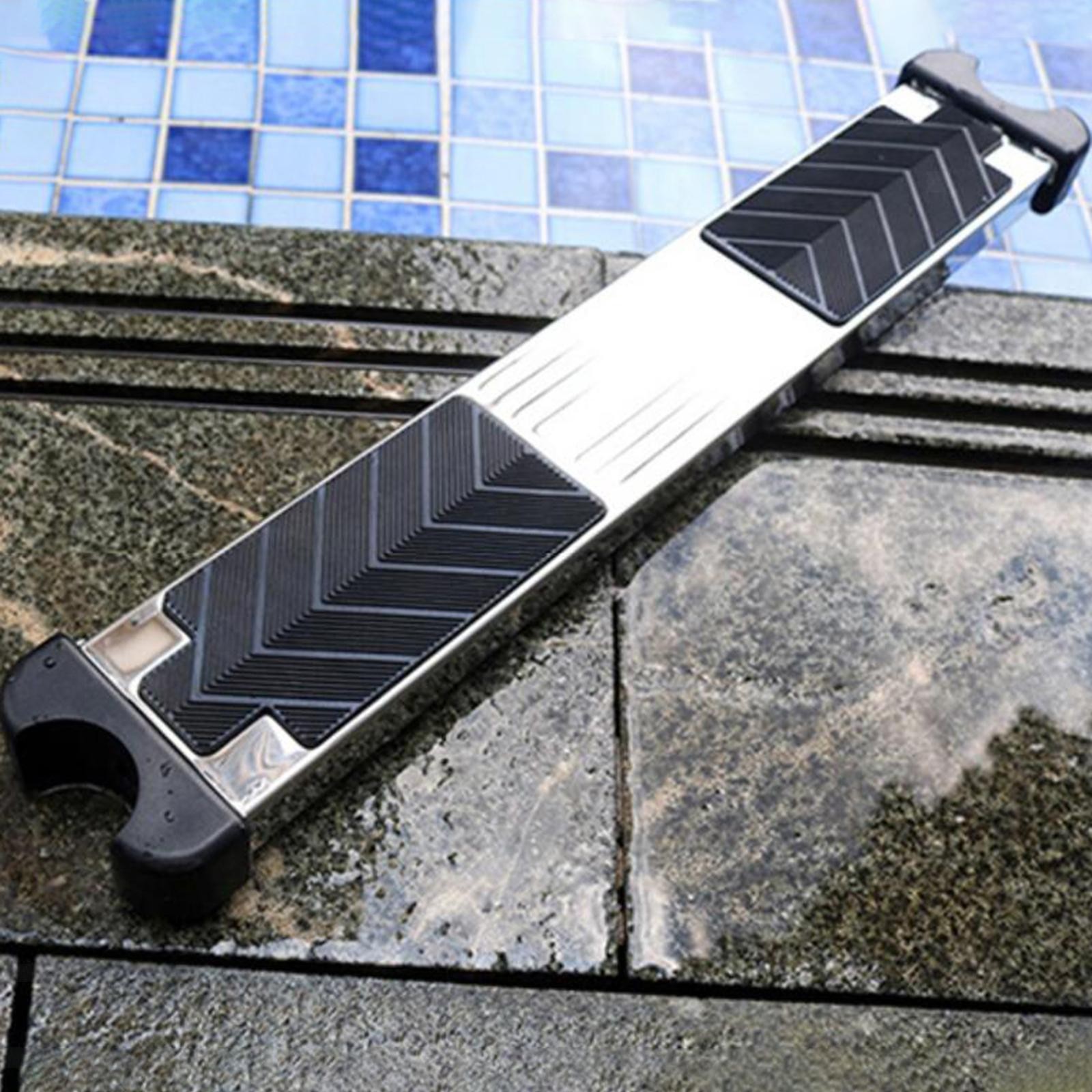 Stainless Steel Swimming Pool Ladder Pedal Replacement with Rubber Pad Anti Skid