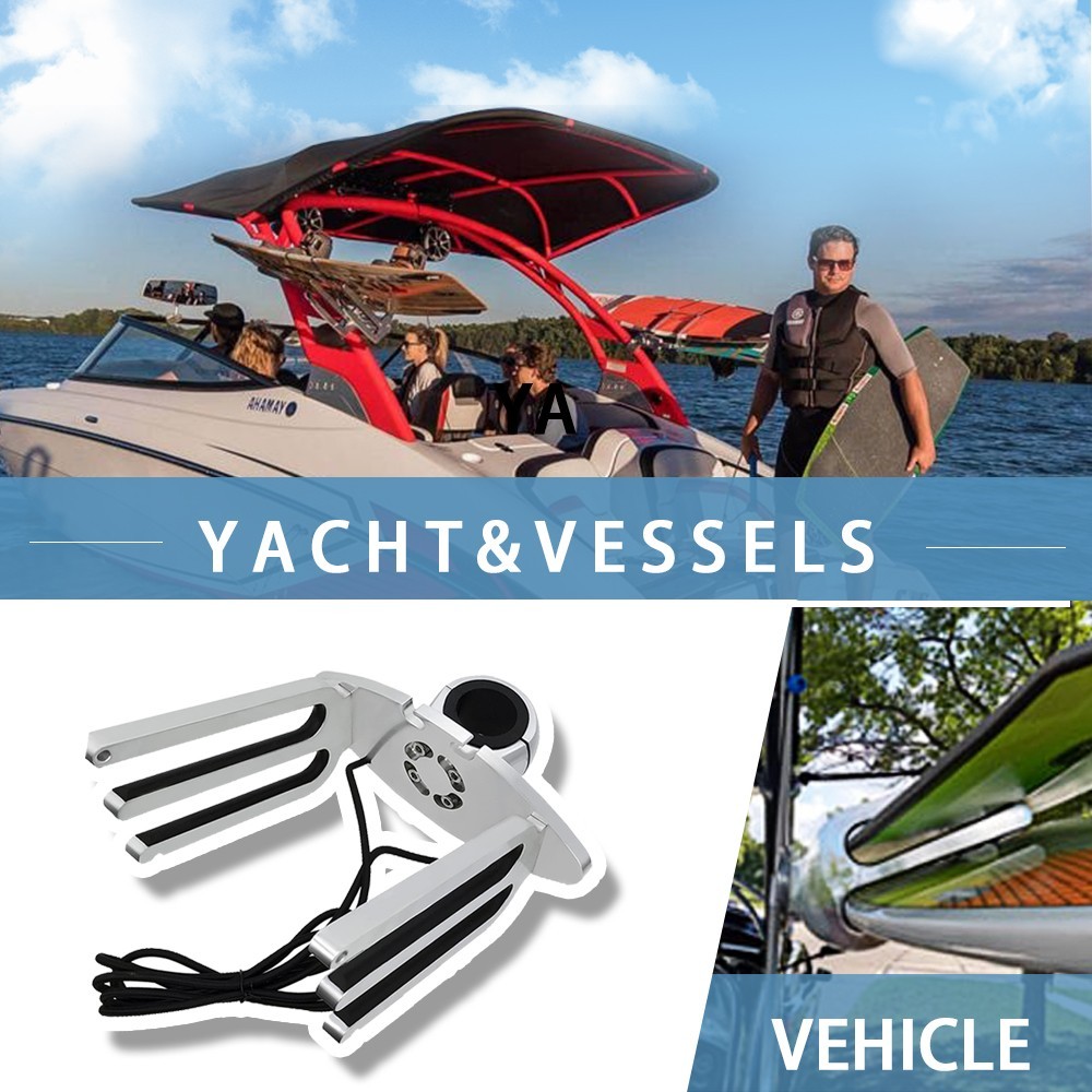 Wakeboard Rack Boat Aluminum Polished Wakeboarding Tower Holder Adjustable Clamp